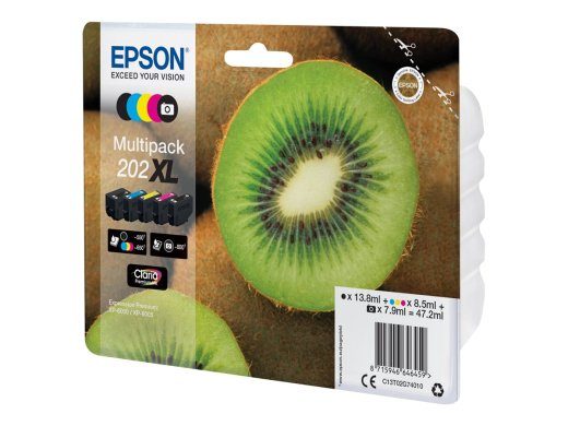 Epson Multipack 202XL foto must, kollane, tsüaan, magenta C13T02G74010