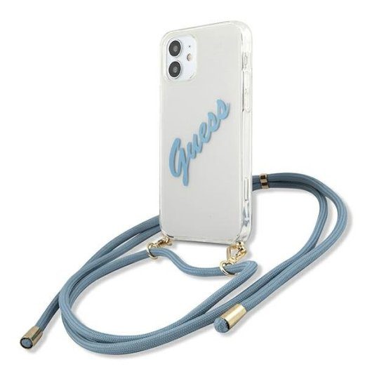 Guess GUHCP12SCRTVSBL Script Vintage hardcase iPhone 12 mini jaoks 5,4" / sinine