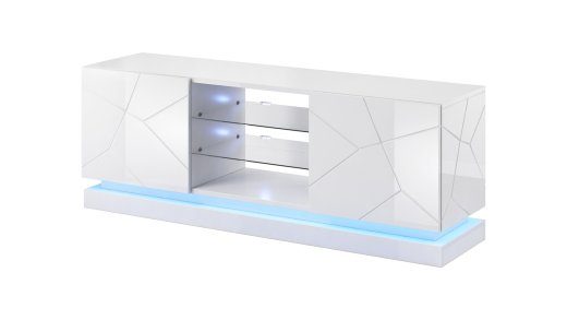 QIU 160 TV cabinet MDF white gloss/white gloss