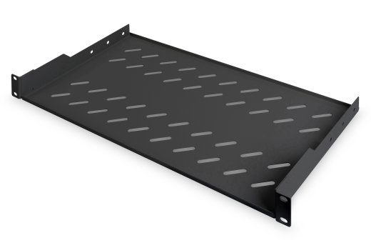 Digitus fikseeritud riiul rackidele DN-19 TRAY-1-SW Fikseerimiseks mõeldud riiuleid saab lihtsalt paigaldada kahele esimesele 483 mm (19“) profiili...