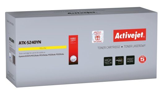 Activejet ATK-5240YN toner (asendus Kyocera TK-5240Y jaoks; Supreme; 3000 lehte; kollane)