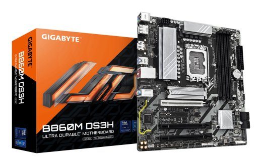 GIGABYTE B860M DS3H emalaua plaat - toetab Intel Core Ultra sarja protsessoreid, kuni 9066MHz DDR5, 1xPCIe 5.0 + 1xPCIe 4.0 M.2, 2.5GbE LAN, USB 3....