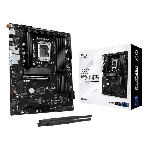 Põhiplaat ASROCK Intel B860 Express LGA1851 ATX Mälu DDR5 Mälumaaded 4 1xPCI-Express 4.0 16x 1xPCI-Express 5.0 16x 1xM.2 1xHDMI 1xDisplayPort 1