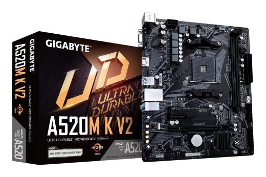 Emaplata GIGABYTE AMD A520 SAM4 Micro-ATX Mälu DDR4 Mälu pesad 2 1xPCI-Express 3.0 1x 1xPCI-Express 3.0 16x 1xM.2 1x15pin D-sub 1xHDMI 2xUSB 2
