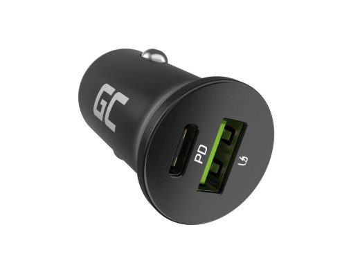 Green Cell GC PowerRide Nano38 38W 6A 1x USB-C 1x USB-A autolaadija