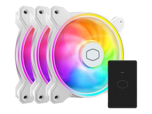Cooler Master MasterFan MF120 HALO² Fännikomplekt 3-pack Valge 120 mm