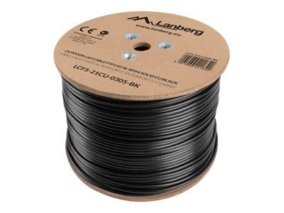 LANBERG LCF5-21CU-0305-BK FTP katkematu kaabel CU välistingimustes cat. 5e 305m must