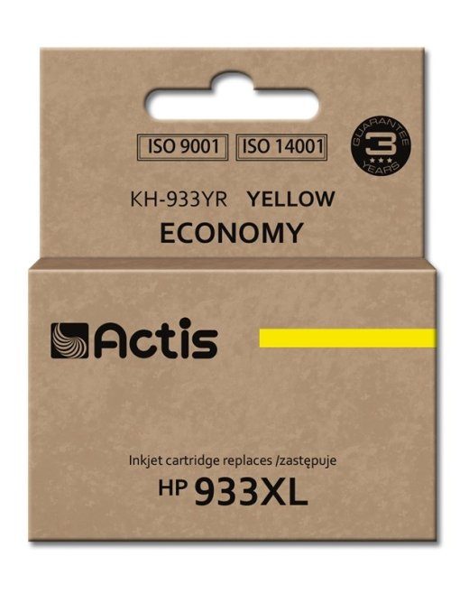 Actis KH-933YR tint (asendus HP 933XL CN056AE jaoks; Standard; 13 ml; kollane)