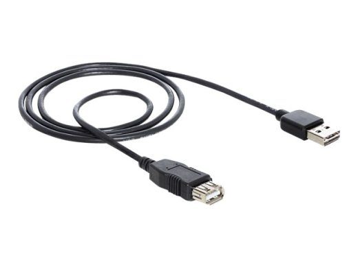 Delock EASY-USB USB pikenduskaabel 2m must