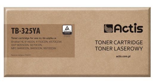 Actis TB-325YA Toner (asendaja Brother TN-325Y; Standard; 3500 lehekülge; kollane)
