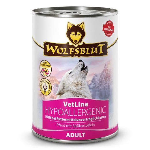 WOLFSBLUT VetLine Hypoallergenic Horse wet dog food - 395g