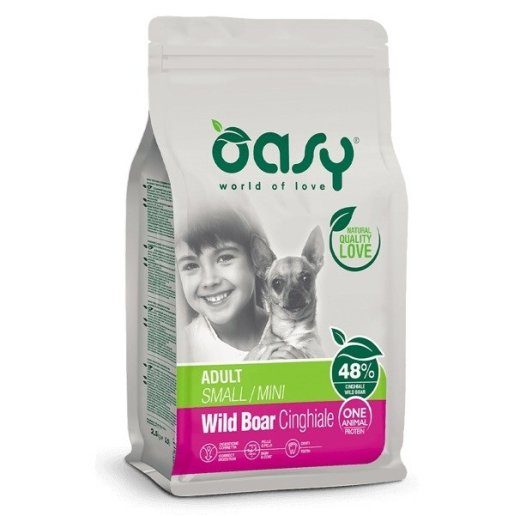 OASY One Animal Protein Adult Small/Mini Wild Boar - dry dog food - 2.5kg