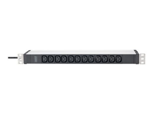 DIGITUS Power Distribution Unit 12-Outlet 16A Must Hõbe 2m