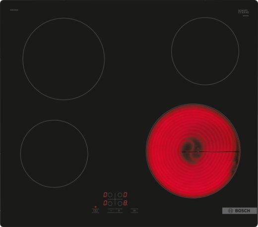 Bosch Hob PKE611BA2E Series 4 Vitroceramic Põletite/keedupiirkondade arv 4 Puuteekraan Must