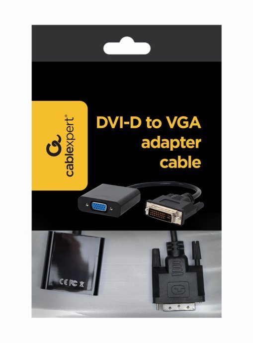 Gembird A-DVID-VGAF-01 videokaabeladapter 0.2 m DVI-D VGA (D-Sub) Must