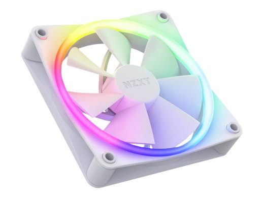 NZXT F Seeria F120 RGB Ventilaator Kolmekopaline Komplekt, Valge, 120 mm