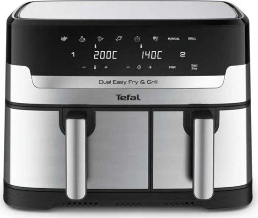TEFAL Fryer EY905D10 Capacity 5.2+3.1 L Hot air technology Stainless Steel/Black