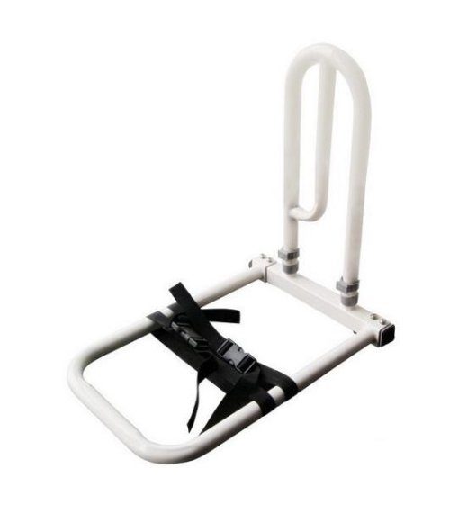 Height-adjustable bed rail for easier standing