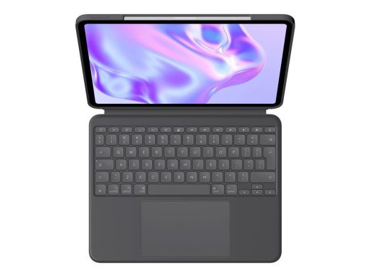Logitech Combo Touch Klaviatūra ir Folio dėklas Taip Kabelis JAV Tarptautinis Apple 13 colių iPad Pro (M4)