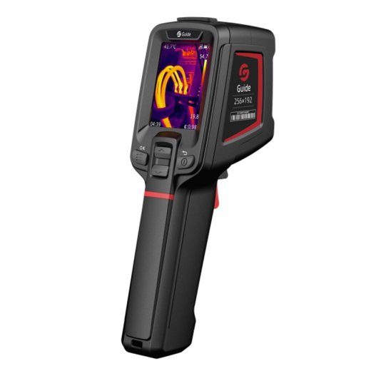 Guide Sensmart E2+ soojuskaamera Vanadiumoksiid jahutamata fokaaltasandi massiivid must 256 x 192 pikslit sisseehitatud LCD-ekraan