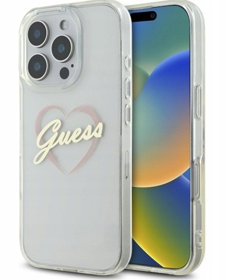 Guess IML Süda tagumise kaitseklaas Apple iPhone 16 Pro jaoks