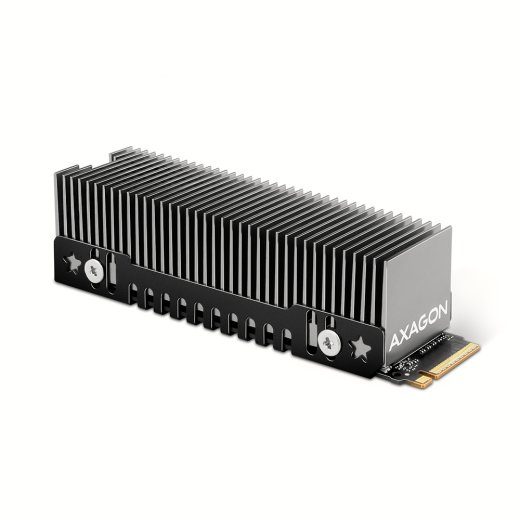 AXAGON alumiinium passiivne jahutina ühe- ja kahepoolsetele M.2 SSD-dele suurus 2280, kõrgus 24 mm CLR-M2XT