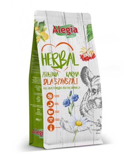 ALEGIA Herbal - kuivtoidu chinchilla - 600g