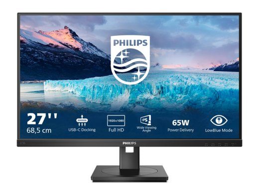 Philips S-line 273S1 27 IPS Full HD (1920 x 1080) HDMI DisplayPort USB-C 75Hz monitorius