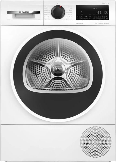 Bosch Dryer Machine with Heat Pump WQG2450ISN Energy efficiency class Class D Front loading 9 kg LCD Depth 61.3 cm White