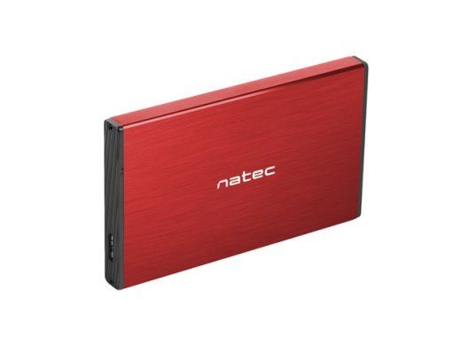 NATEC HDD ENCLOSURE RHINO GO (USB 3.0, 2,5'', RED)