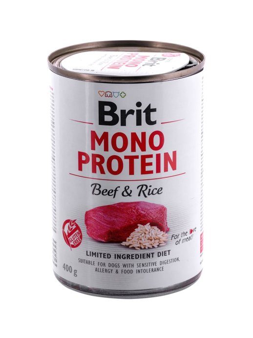 BRIT Mono Protein Beef & Rice märjakas koeratoit - 400g