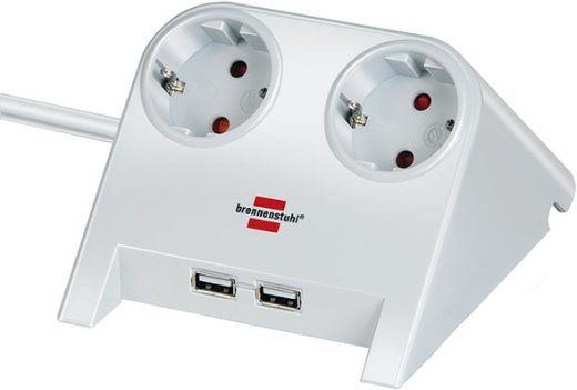 Brennenstuhl 2-väljundiga 2-USB seinapistmik
