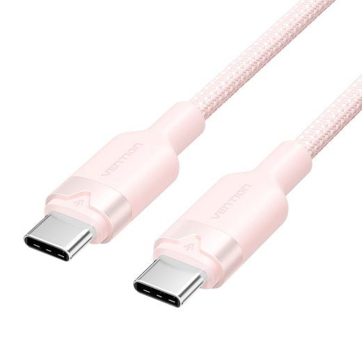 KABELIS USB-C Į USB-C/2M ROŽINIS TRDPH VENTION