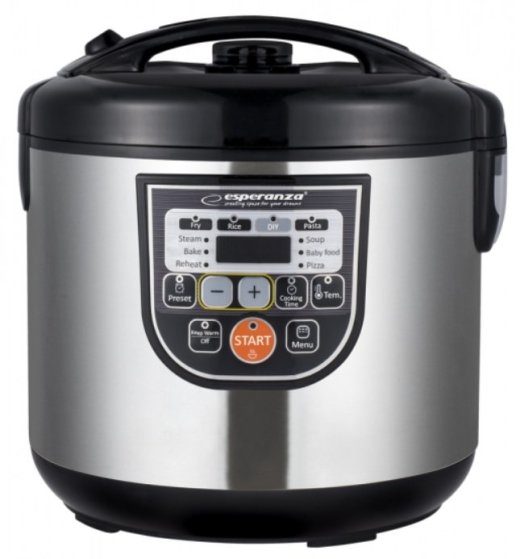 Esperanza EKG011 5 L Multi Cooker, 860 W, Must Roostvaheline