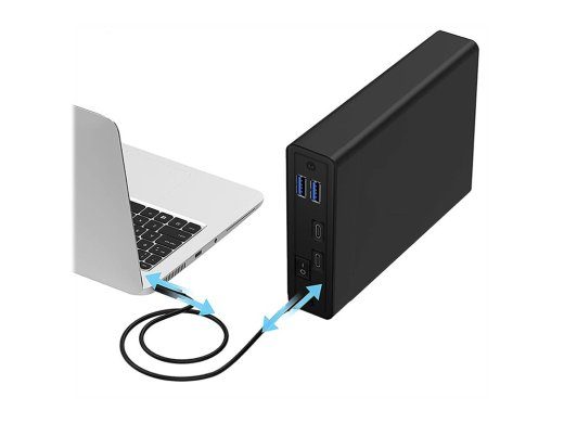 ICY BOX IB-382H-C31 Väline karp 3.5-tollisele või 2.5-tollisele HDD/SSD koos USB 3.2 Gen 2 Type-C liidesega ja USB Hubiga