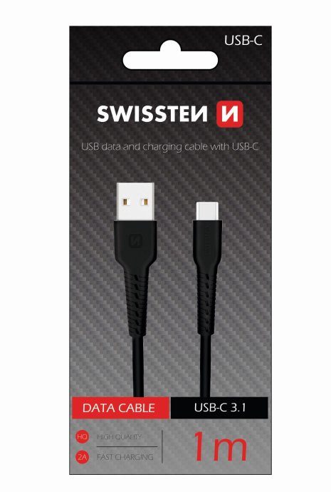 Swissten Basic Universaalne kiirlaadimine USB-C andme- ja laadimiskaabel 1m