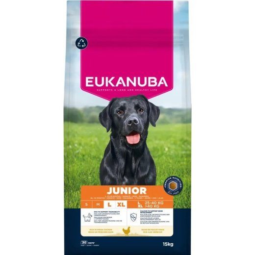 EUKANUBA Premium Nutrition Puppy Junior & Giant Breed Chicken - kuivkoeratoit - 15kg