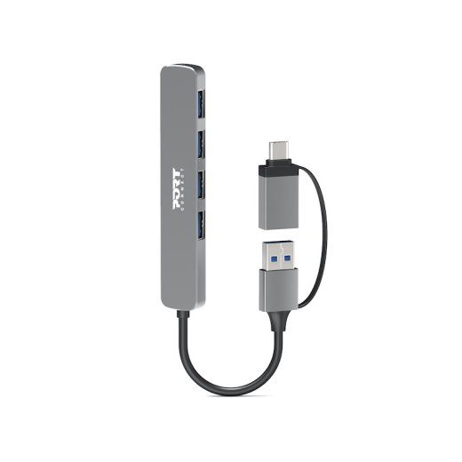 PORT CONNECT Hub USB-C/USB-A vers 4 ports USB-A 3.0 5Gbps