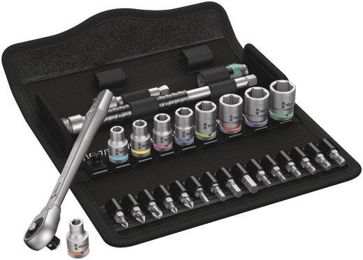 Wera 8100 SA 10 Zyklop ülaosa pistikuga külgkomplekt 1/4 Briti impiriaalset - 28 tk