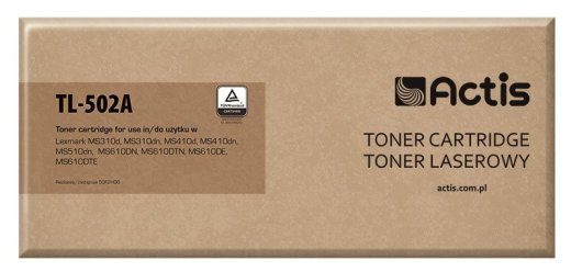 Actis TL-502A toner (asendaja Lexmark 50F2H00; Standard; 5000 lehe; must)