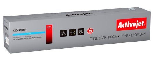 Activejet ATO-510CN Toner (asendus OKI 44469724; Supreme; 5000 lehte; tsüaan)