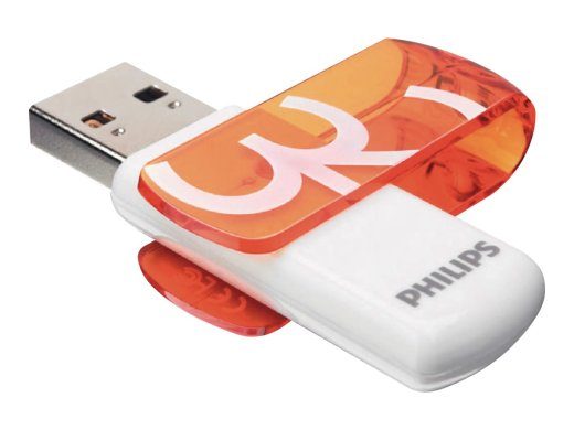 Philips FM32FD00B Vivid Edition 3.0 32GB USB 3.0 Flash Drive Oranž Valge