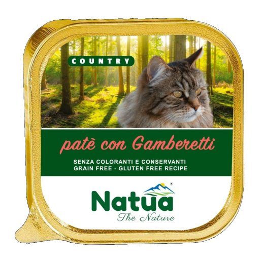 NATUA Country Krevetid - märgkassitoit - 100g