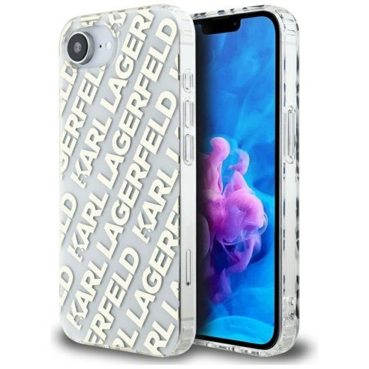 Karl Lagerfeld IML Repeat Logo korpus Apple iPhone 16e jaoks