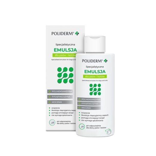 JM SANTE Poliderm - põletikukalduvusega nahale mõeldud emulsioon koerale ja kastele – 140 ml
