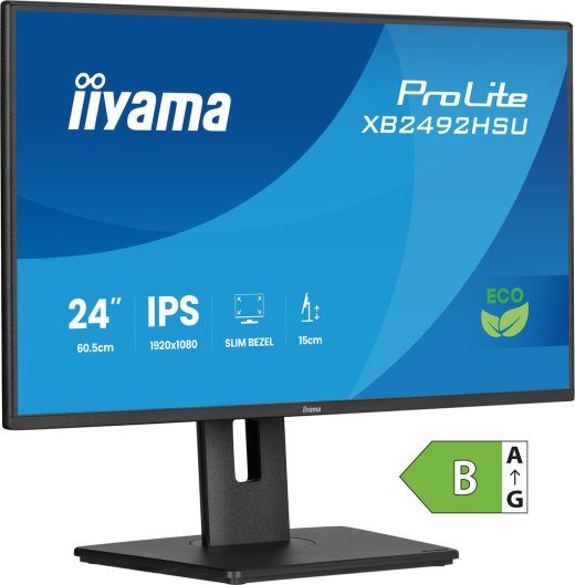 iiyama ProLite XB2492HSU-B1 23.8 colių Full HD LED Juodas Monitorius