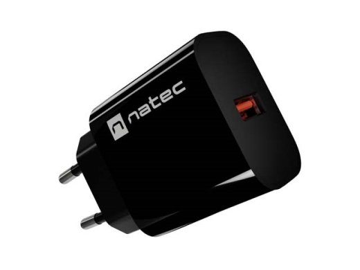 WALL CHARGER NATEC RIBERA 1X USB-A 18W BLACK