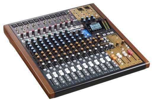 Tascam MODEL 16 helimikser 16 kanalit 20 - 30000 Hz Must, Kuld, Puit