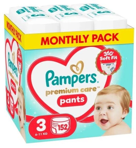 Pampers Pants mähkmed 3. suurus 6-11 kg 152 tk