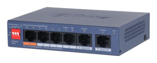 Switch DAHUA DH-CS4006-4ET2GT-60 2xRJ-45 ports RJ-45 Ports Type Fast Ethernet (10/100) 4xGigabit Ethernet (copper) ports quantity Power over Ethern